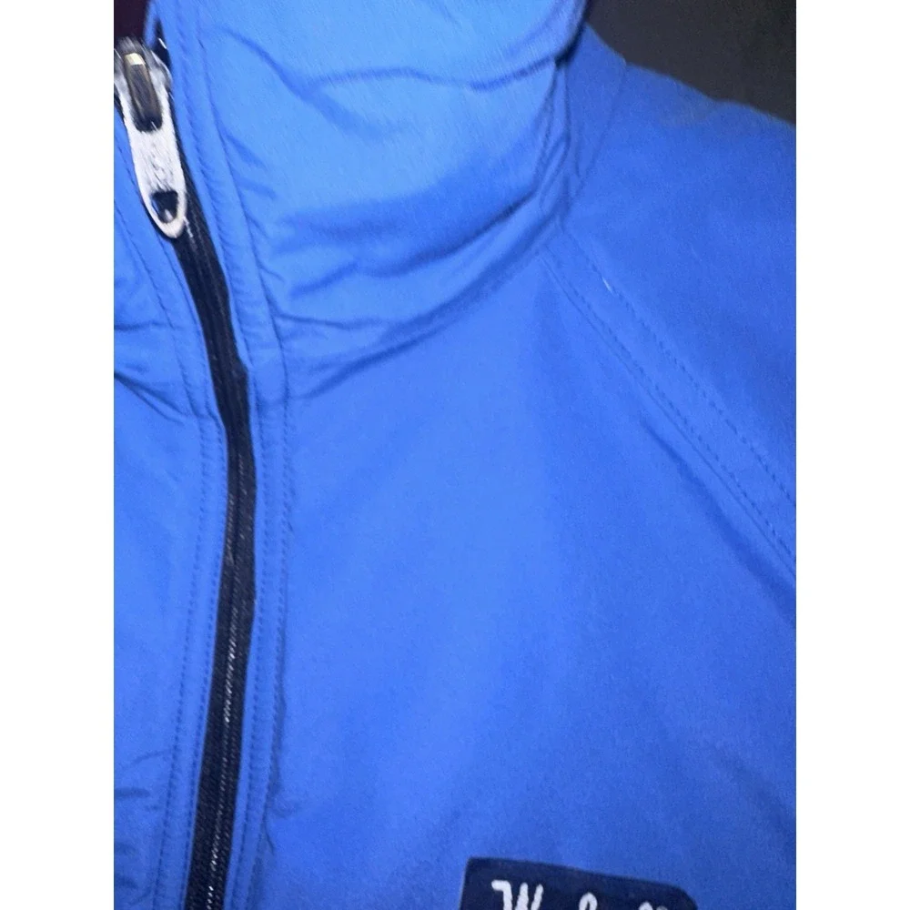 Vintage Woolrich Full Zip‎ Size Medium Blue Fleece Lined Bomber Jacket